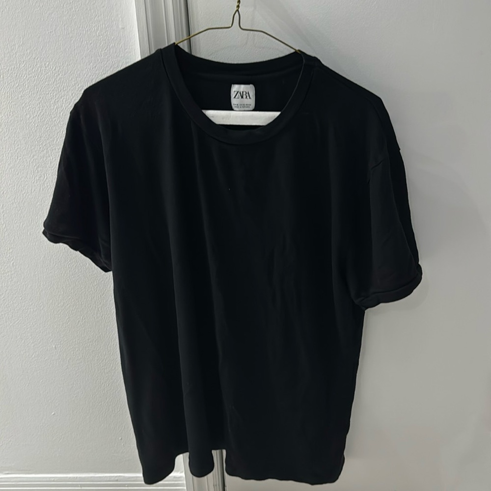 Zara short sleeve t-shirt, size XL, color black
